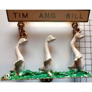Vintage Lions Club International Trading Pin Three Geese Tim Ang Bill limited
